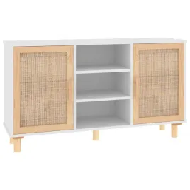 szafka-z-5-polkami-i-drzwiczkami-z-rattanu-biala-105x30x60-cm