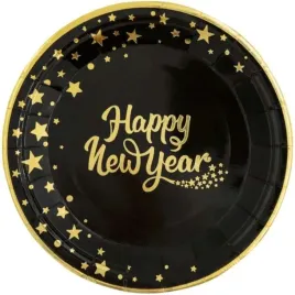 talerzyki-papierowe-happy-new-year-czarno-zlote-partypal-23-cm-6-szt