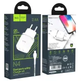 hoco-n4-aspiring-network-charger-lightning-cable-white-stan-nowy