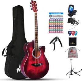 gitara-akustyczna-zestaw-akcesoriow-tuner-pickup-statyw-pasek-etui