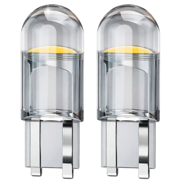 ŻARÓWKA LED W5W KRYSTALICZNA LEDOWA T10 SPHERE COB 360' WHITE 2szt kpl