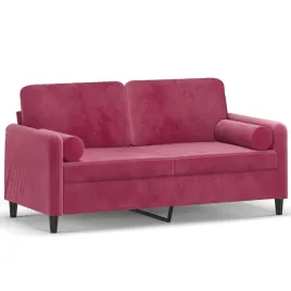 2-osobowa-sofa-z-poduszkami-winna-czerwien-140-cm-aksamit