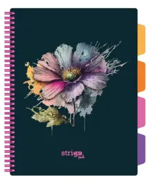 strigo-project-book-kwiaty-b5-kratka-granatowy-100k-80g