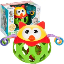 pilka-gumowa-grzechotka-gryzak-kula-zwierzatko