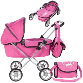 wozek-dla-lalek-gleboki-z-torba-ksiezniczka-rozowy