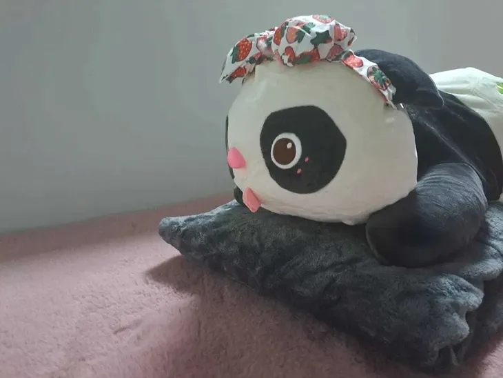 kocyk-z-pluszakiem-panda-stan-nowy