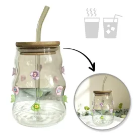 ecarla-szklanka-z-falowanymi-sciankami-i-slomka-kwiatki-szk164-350ml