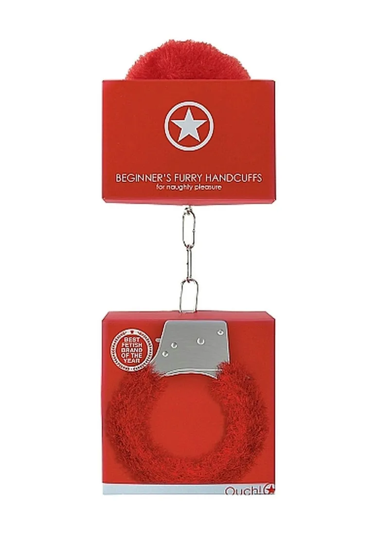 beginners-handcuffs-furry-red
