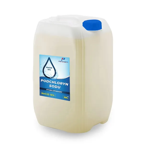 Chlor Płynny Podchloryn Sodu 15% 20L 20kg Stabilizowany