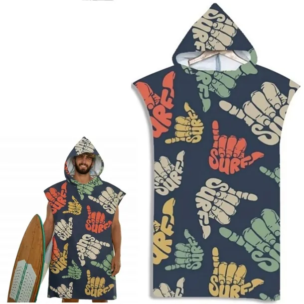 Poncho Kąpielowe Plażowe Okrycie WindSURFing Kitesurfing Morsowanie UNISEX