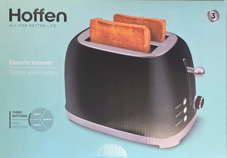 Toster Hoffen AK-0700247 czarny 815 W