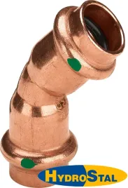 kolano-miedziane-woda-28-mm-45-st-2k-zaprasowywane-dwumufowe-kolnierzowe