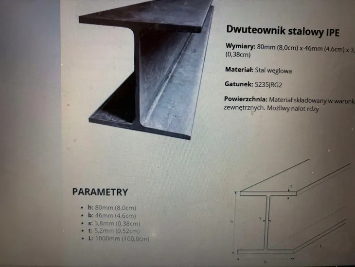dwuteownik-ipe-80-stan-nowy