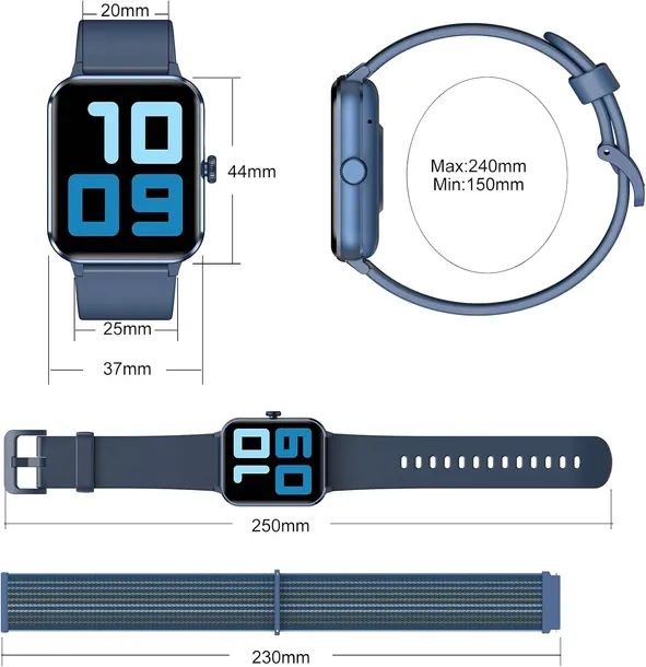smartwatch-blackview-r50-blue-niebieski-czujniki-czujnik-mocy-krokomierz-pulsometr