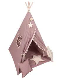 zestaw-namiot-tipi-z-kremowymi-pomponikami