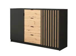 czarna-komoda-150cm-votan-lamele-ar