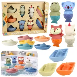 zestaw-zabawki-do-kapieli-zwierzatka-statki-lodeczki-gumowe-13-el-lean-toy