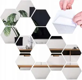 lustro-samoprzylepne-naklejka-scienna-heksagon-12x