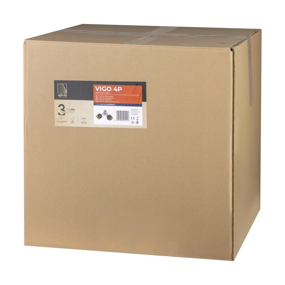 vigo-lampa-wiszaca-moc-max-4x60w-e27-czarna-orno