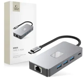 hub-adapter-9w1-usb-c-usb-a-hdmi-sd-tf-rj45-4k-60hz-szary-tech-protect
