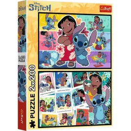 puzzle-2x200-wesole-zycie-stitcha-disney-lilo-and-stitch-trefl-1333