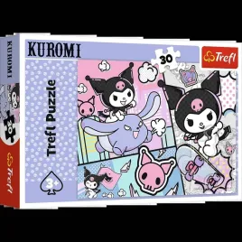 puzzle-30-zabawy-z-kuromi-hello-kitty-trefl-18325-trefl-puzzle