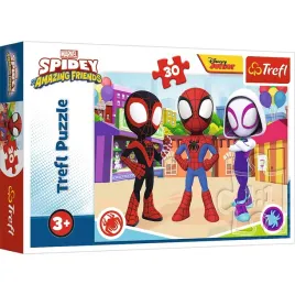 puzzle-30-przygody-spidey-a-i-przyjaciol-trefl-18285-trefl-puzzle