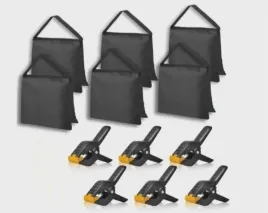 6x-worek-na-piasek-obciazenie-emart-6-sztuk-czarny-zaciski-sprezynowe
