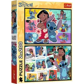 puzzle-2x200-wesole-zycie-stitcha-disney-lilo-and-stitch-trefl-1333