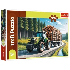 puzzle-100-ciagnik-lesny-trefl-16493-trefl-puzzle