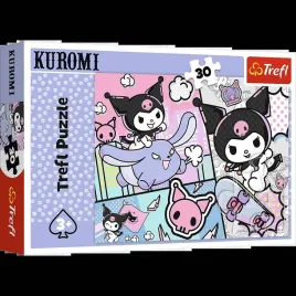 puzzle-30-zabawy-z-kuromi-hello-kitty-trefl-18325-trefl-puzzle