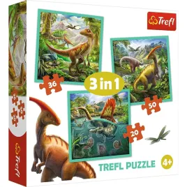 puzzle-3w1-20-36-50-niezwykly-swiat-dinozaurow-trefl-34837-trefl