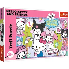 puzzle-300-szalone-trio-hello-kitty-trefl-23039-trefl-puzzle