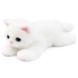 pluszowa-maskotka-przytulanka-kotek-lezacy-bialy-38-cm-lean-toys