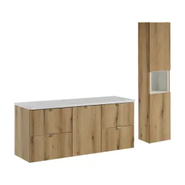 zestaw-mebli-lazienkowych-nova-oak-140cm-z-blatem-i-szafka-wysoka