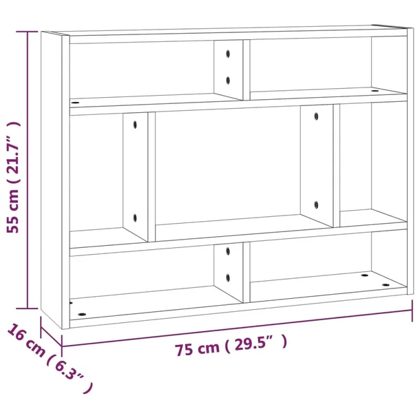 polka-scienna-brazowy-dab-75x16x55-cm-stan-nowy