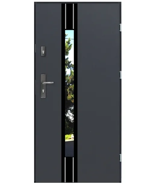 POLSKIE DRZWI ZEWNĘTRZNE FUTURE 1 BLACK "80" P STOLDREW