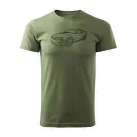 koszulka-motoryzacyjna-z-fordem-mustangiem-ford-mustang-meska-khaki-regular