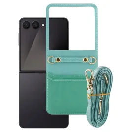 etui-do-samsung-galaxy-z-flip7-pokrowiec-kejs-leather-case-strap-niebieski