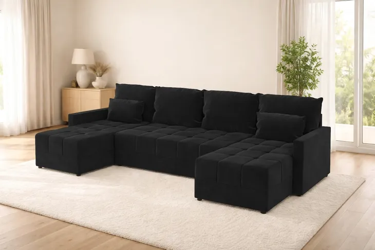 NAROŻNIK Z FUNKCJĄ SPANIA DOMINO U ROGÓWKA, DO SALONU PRODUKT OD PRODUCENTA