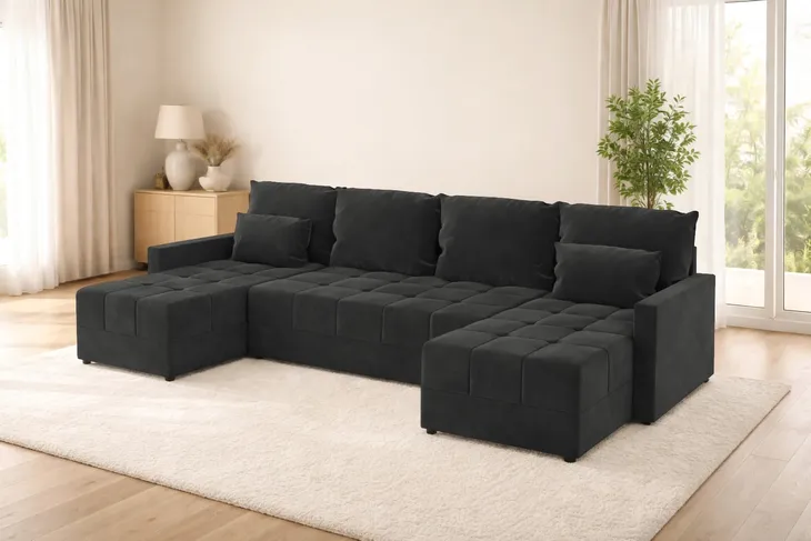 NAROŻNIK Z FUNKCJĄ SPANIA DOMINO U ROGÓWKA, DO SALONU PRODUKT OD PRODUCENTA