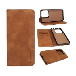 etui-do-xiaomi-redmi-note-14-5g-smart-wonder-prime-brazowe-pokrowiec-case