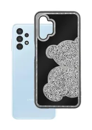 etui-do-samsung-a13-4g-teddy-bear-case-pokrowiec-obudowa-futeral-srebrne