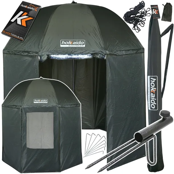 Parasol Wędkarski Hokkaido Pełny Namiot Gumowany W15035N Dla Wędkarza