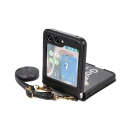 etui-do-samsung-galaxy-z-flip-5-leather-ze-smycza-czarne-obudowa-pokrowiec