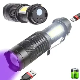 latarka-led-uv-5w-395nm-cob-wbudowany-akumulator-usb-zestaw-2w1-rt0328