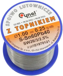 cyna-olowiowa-cynel-1mm-250g-olowiowe-spoiwo-lutownicze-z-topnikiem-2-5percent