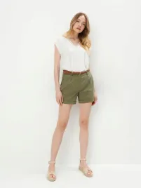 zielone-bawelniane-szorty-z-paskiem-mohito-xxs