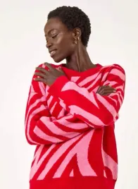 rozowy-dzianinowy-sweter-b-young-s