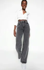 szare-jeansy-z-wysokim-stanem-trendyol-l